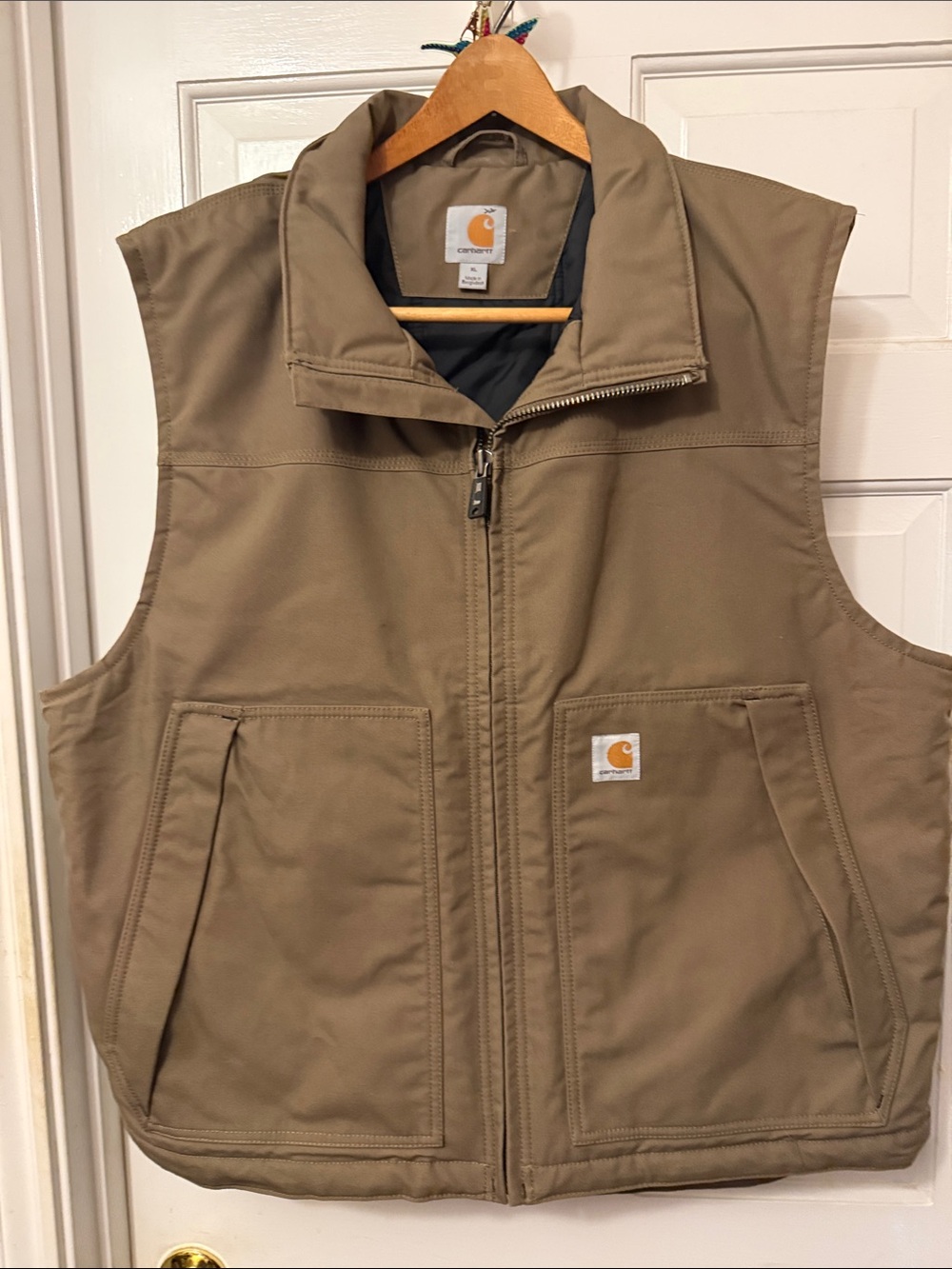 Carhartt Men's Tan Insulated Quilted Work Vest